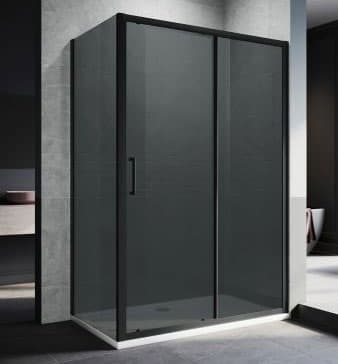 Tinted Black Shower Cubicle 90 x 1200mm