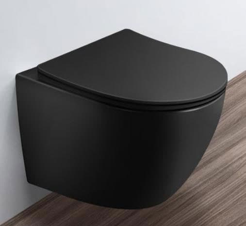 Curva Wall Hung Pan Black