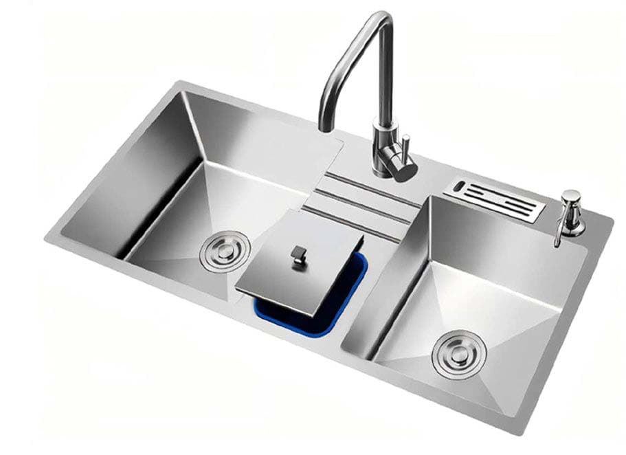 Center Bin Kitchen Sink Black