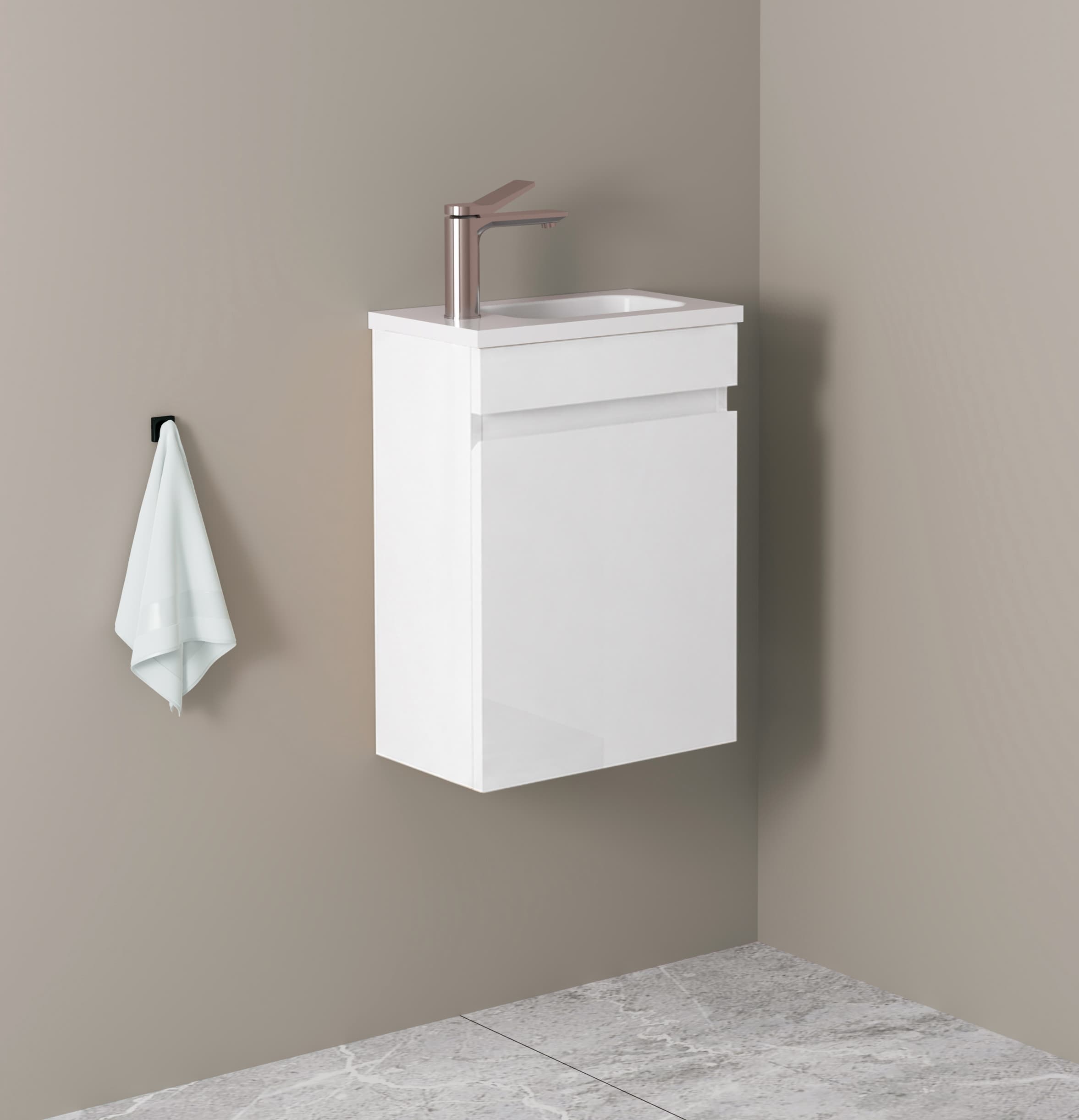 Sienna White Cabinet 400mm